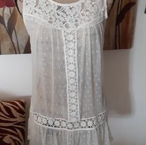 American Rag sheer lace embroidered dress